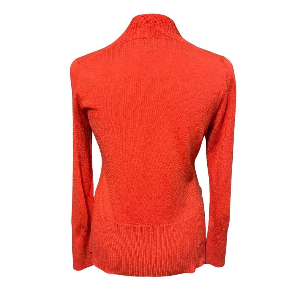 Banana Republic Wool Blend‎ Cardigan Sweater Open Front Pockets Knit Coral XS - Picture 2 of 9
